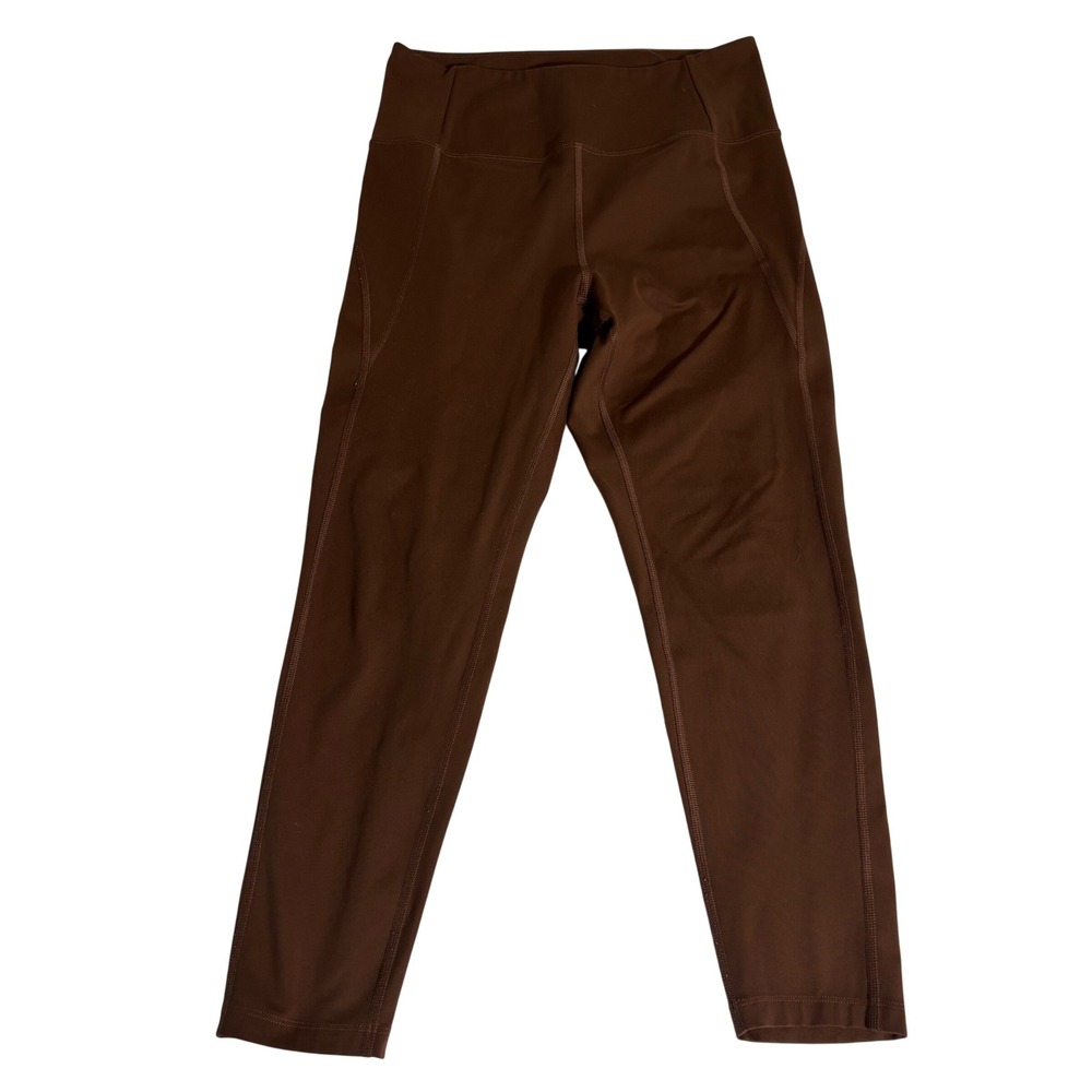 Girlfriend Collective High Rise Compressive Leggings Brown Size L 23.5 Inseam